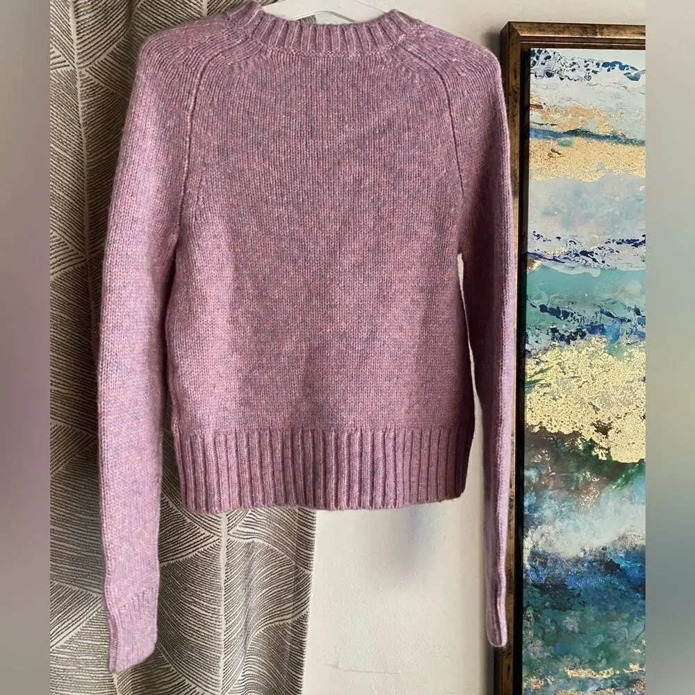 J. CREW Sweater Womens Sz XXS Pink  Cozy Chunky Wool Blend NWT